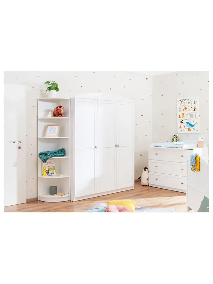 Kleiderschrank "Laura" in Weiß - (B)135 x (H)191 x (T)54 cm
