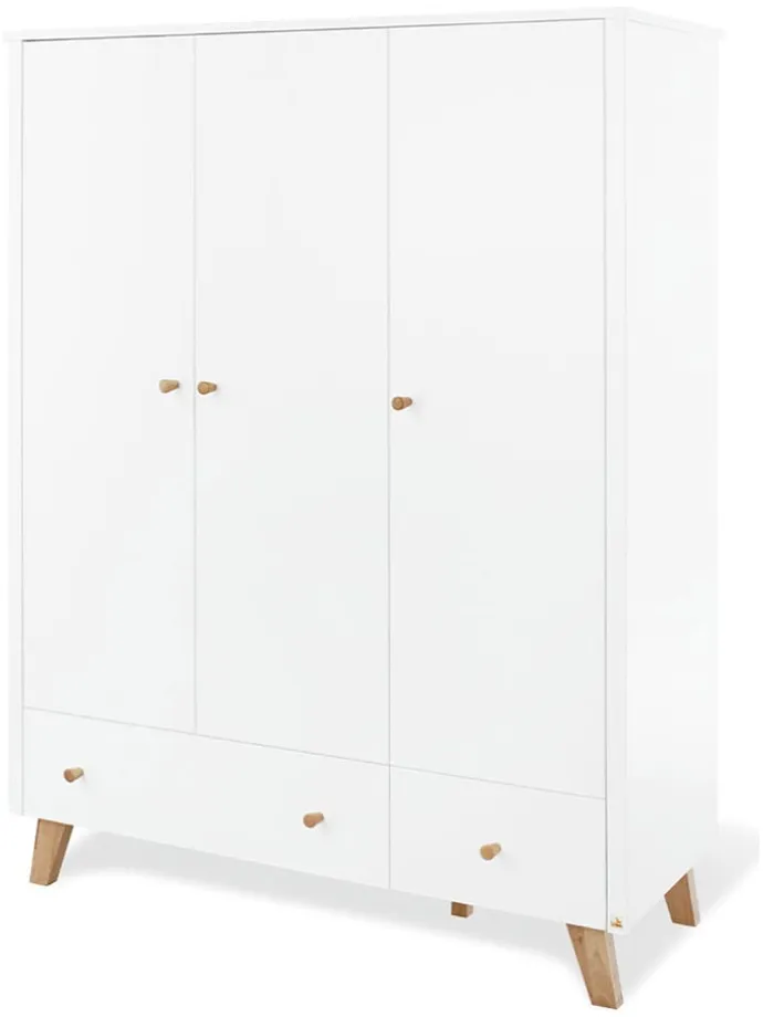 Kleiderschrank "Pan" in Weiß - (B)145 x (H)185 x (T)56 cm