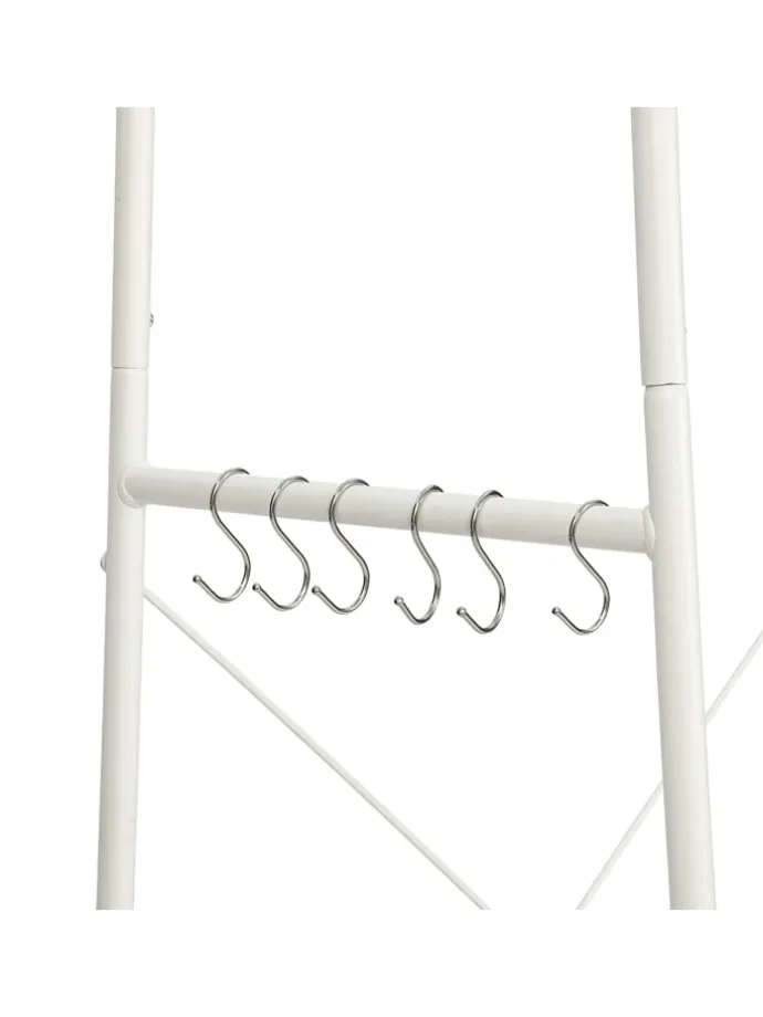 Kleiderständer in Weiß/ Natur - (B)120 x (H)160 x (T)45 cm