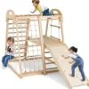 Klettergerüst Indoor 8 in 1 Kinder ab 1 Jahr in Beige