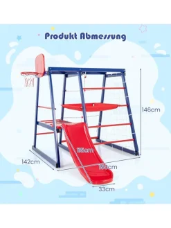Klettergerüst Outdoor 7 in 1 150x142x146cm in Blau