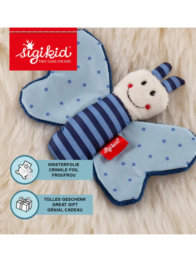 Knister-Greifling Schmetterling RedStars in blau