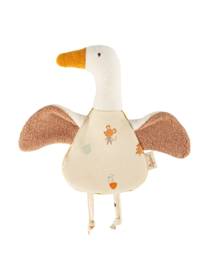 Knistertuch Gans sigibaby in Cremeweiß/Braun