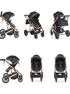 Kombikinderwagen 2 in 1 Thira in schwarz