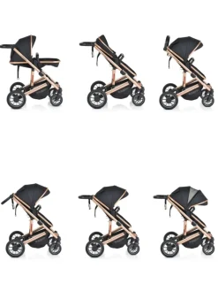 Kombikinderwagen 2 in 1 Thira in schwarz