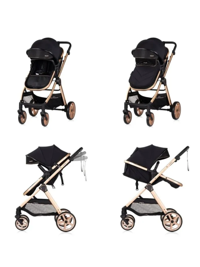 Kombikinderwagen 2 in 1 Vista in schwarz