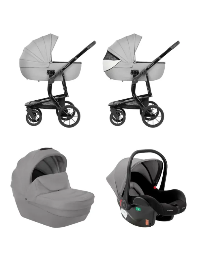 Kombikinderwagen Irene 3 in 1 in grau