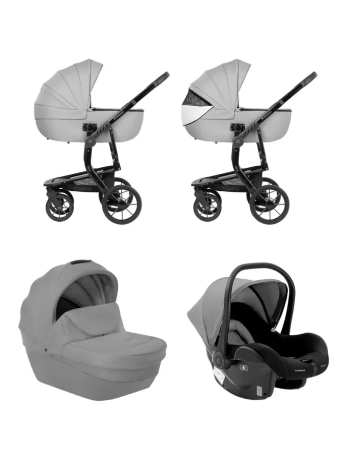Kombikinderwagen Irene 3 in 1 in grau