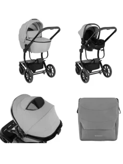 Kombikinderwagen Irene 3 in 1 in grau