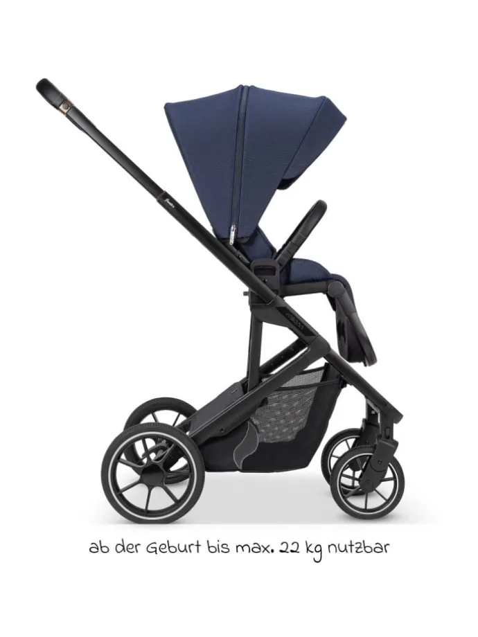Kombi-Kinderwagen Juntos bis 22 kg belastbar in blau,schwarz