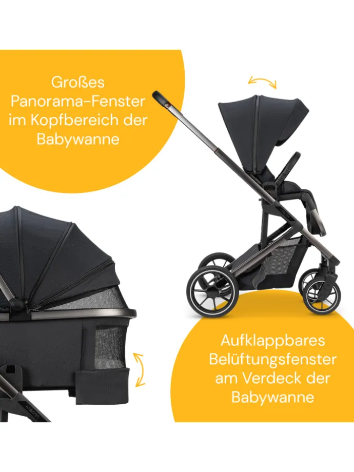 Kombi-Kinderwagen Juntos in Coal
