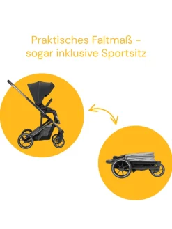 Kombi-Kinderwagen Juntos in Coal