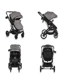 Kombikinderwagen Rafaello 2in1 in grau