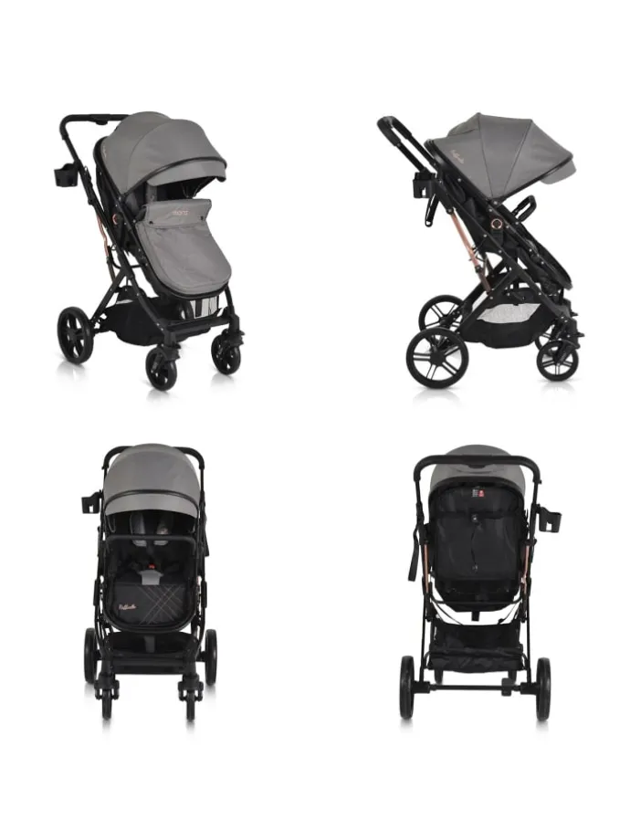 Kombikinderwagen Rafaello 2in1 in grau