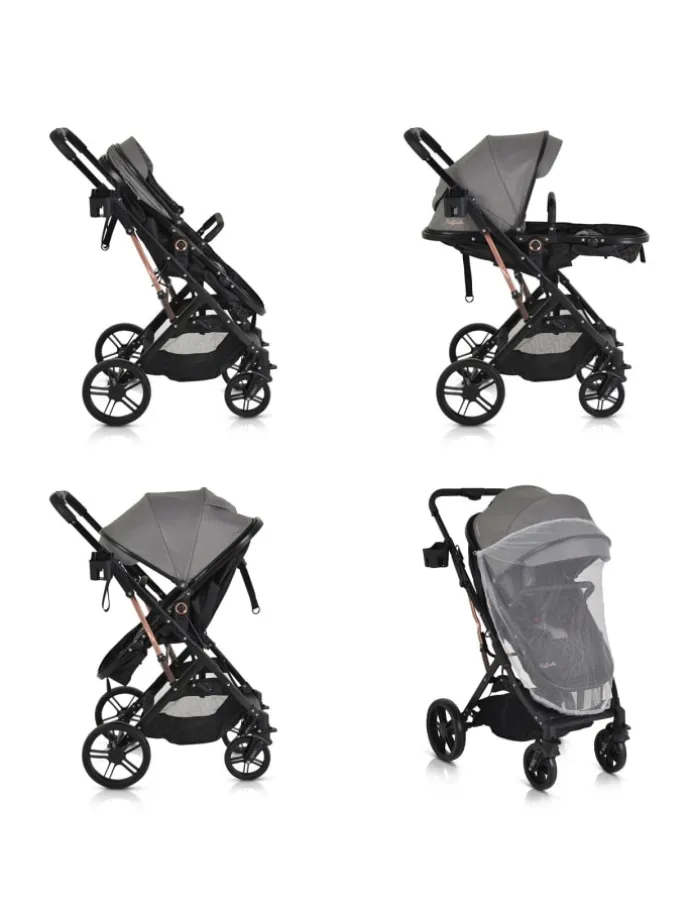 Kombikinderwagen Rafaello 2in1 in grau