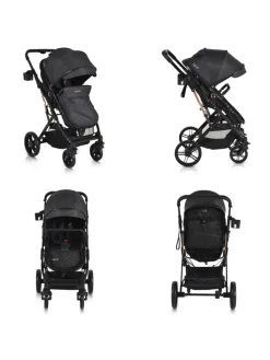 Kombikinderwagen Rafaello 2in1 in schwarz