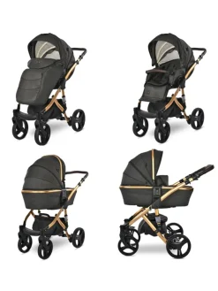 Kombikinderwagen Rimini Premium in schwarz