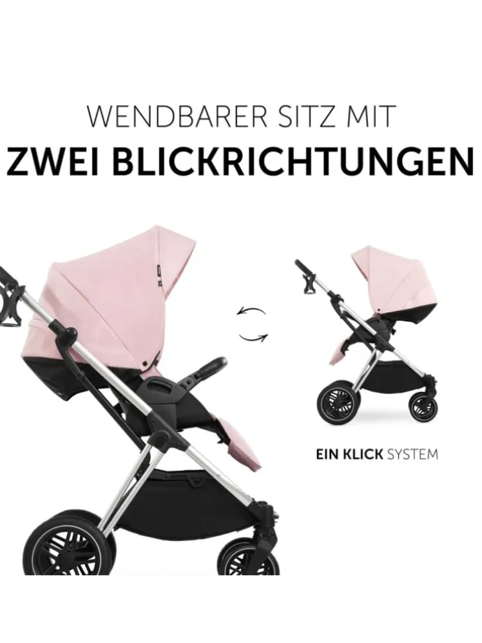 Kombi-Kinderwagen Vision X Silver (Sportwagen in grau,rosa