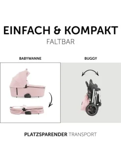Kombi-Kinderwagen Vision X Silver (Sportwagen in grau,rosa