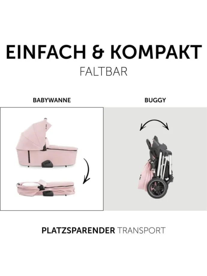 Kombi-Kinderwagen Vision X Silver (Sportwagen in grau,rosa
