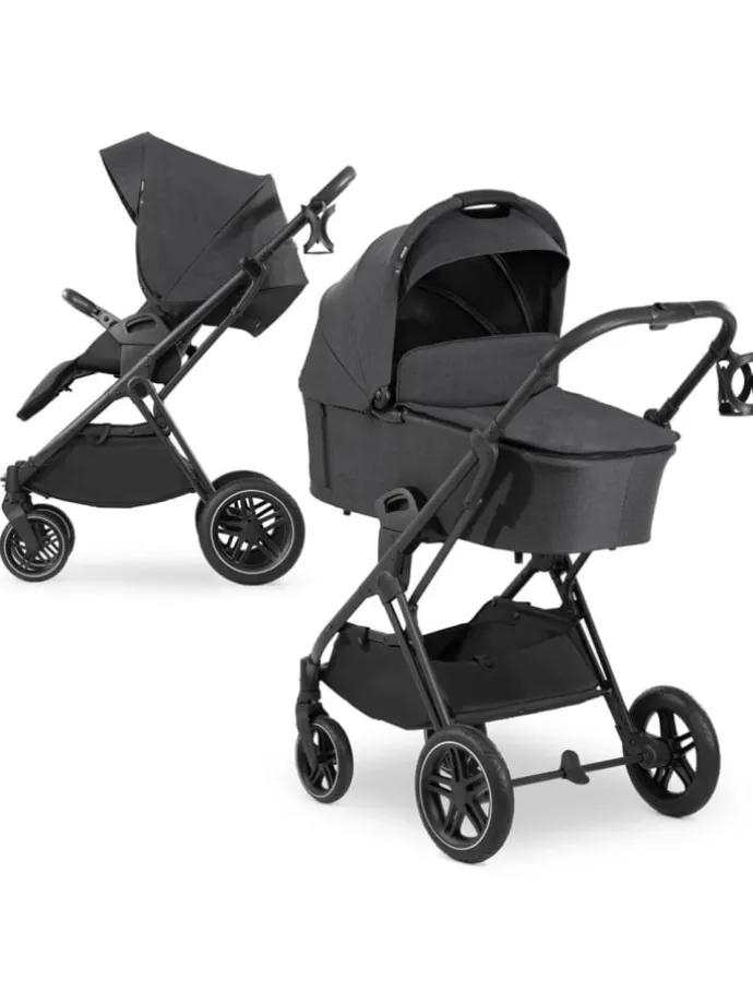 Kombi-Kinderwagen Vision X Duoset Black (Sportwagen in schwarz,grau