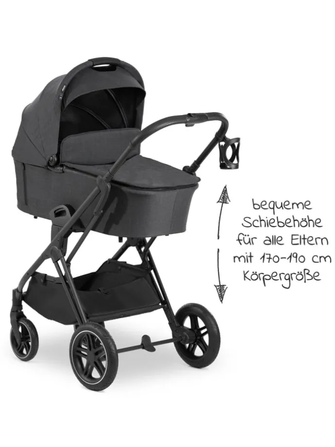 Kombi-Kinderwagen Vision X Duoset Black (Sportwagen in schwarz,grau