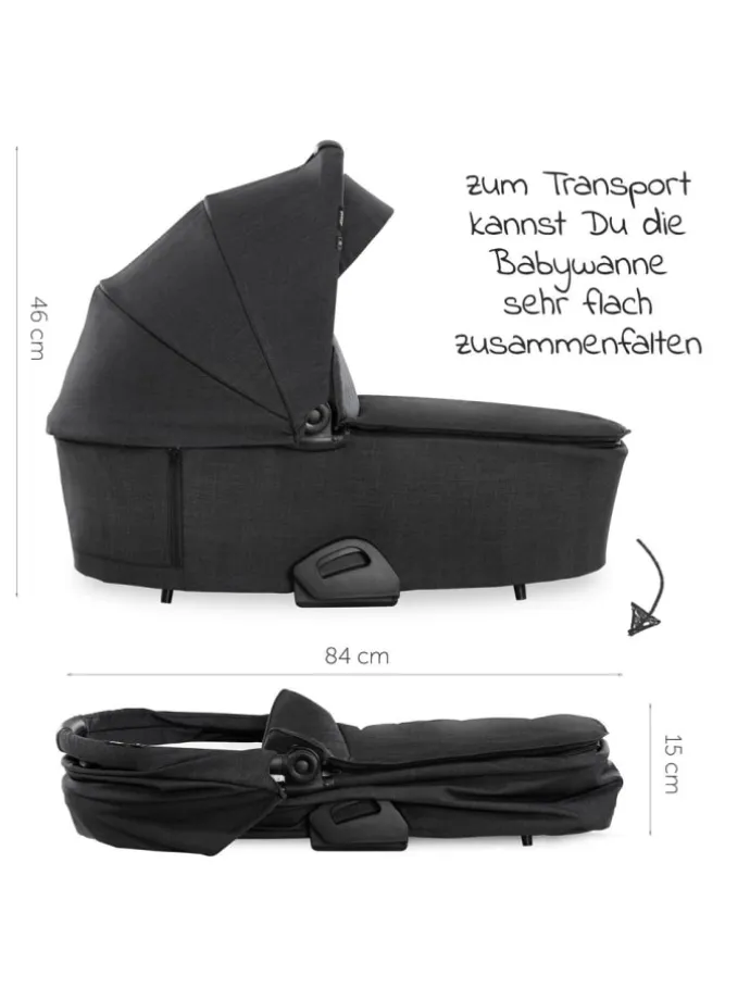 Kombi-Kinderwagen Vision X Duoset Black (Sportwagen in schwarz,grau