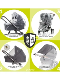 Kombi-Kinderwagen Vision X Duoset Black (Sportwagen in grau