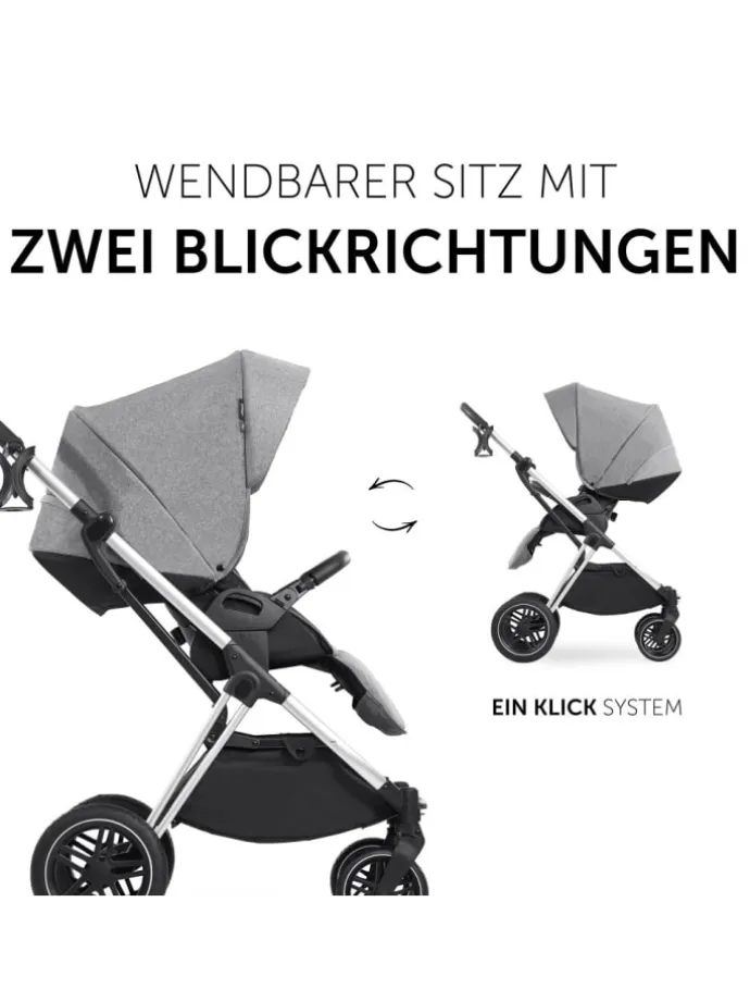 Kombi-Kinderwagen Vision X Duoset Black (Sportwagen in grau
