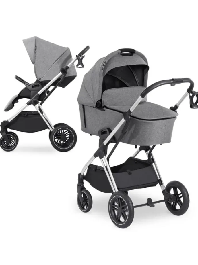 Kombi-Kinderwagen Vision X Duoset Silver in schwarz,grau