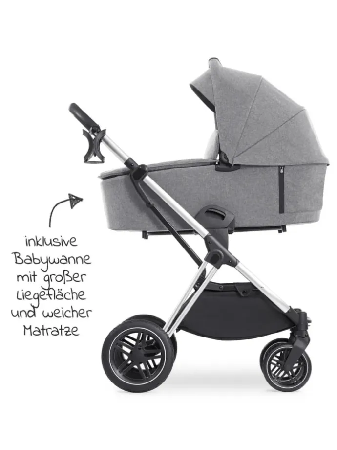 Kombi-Kinderwagen Vision X Duoset Silver in schwarz,grau