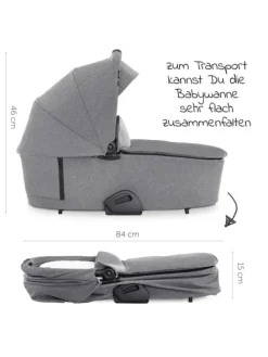 Kombi-Kinderwagen Vision X Duoset Silver in schwarz,grau