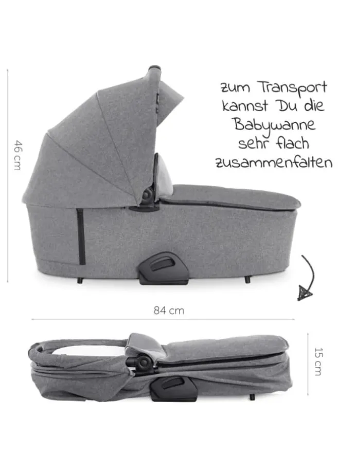 Kombi-Kinderwagen Vision X Duoset Silver in schwarz,grau