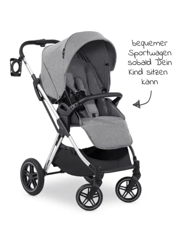 Kombi-Kinderwagen Vision X Duoset Silver in schwarz,grau