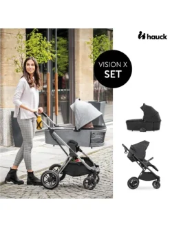 Kombi-Kinderwagen Vision X Duoset Black (Sportwagen in schwarz