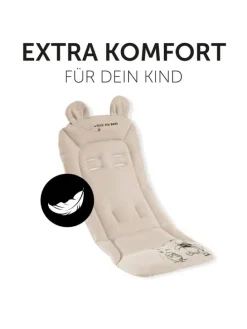 Komfort Sitzauflage für Buggy und Kinderwagen in beige