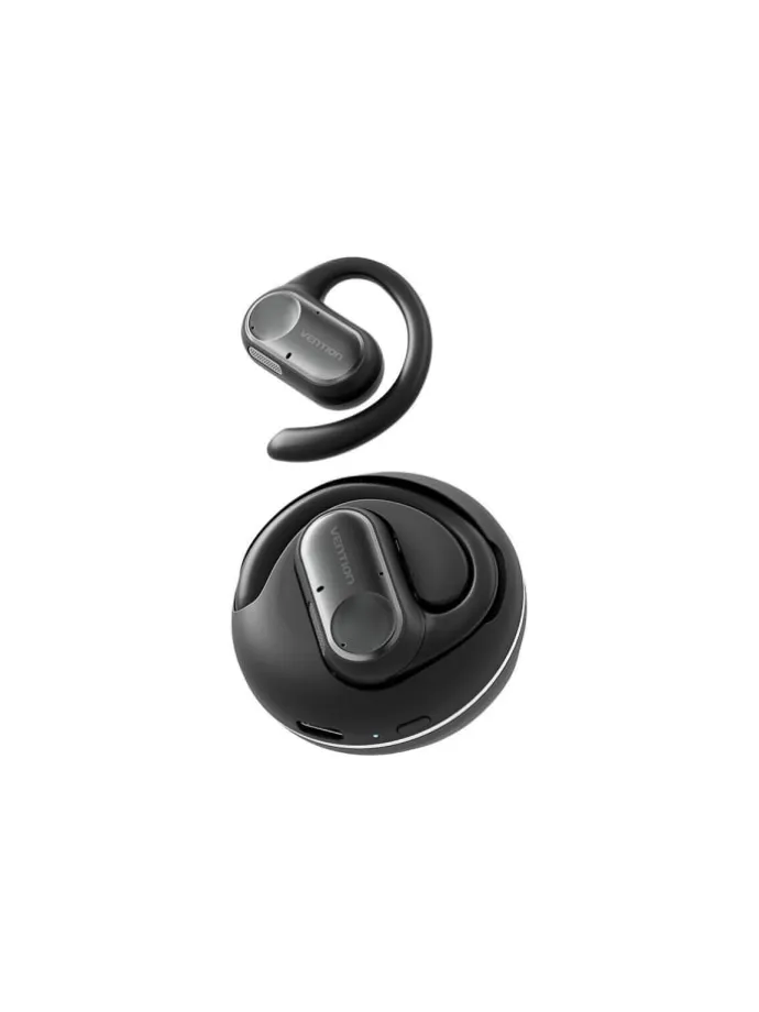 Kopfhörer Bluetooth 5.3 Open-Ear Kopfhörer 400 mAh Schwarz