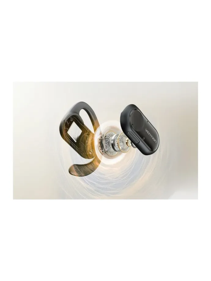 Kopfhörer Bluetooth 5.3 Open-Ear Kopfhörer 400 mAh Schwarz
