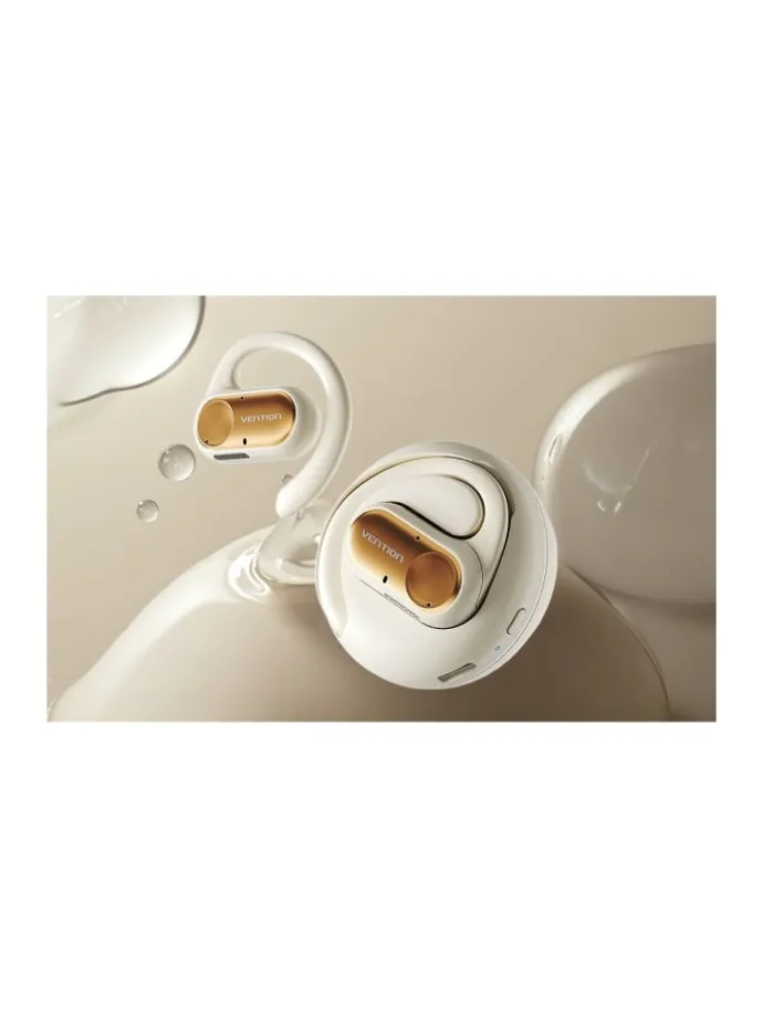 Kopfhörer Bluetooth 5.3 Open-Ear Kopfhörer 400 mAh Beige