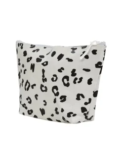 Kosmetiktasche "Call of the wild" in Weiß/ Schwarz - (B)30 x (H)17 x (T)7 cm