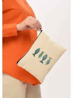 Kosmetiktasche in Beige - (B)25 x (H)18 cm