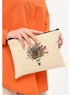 Kosmetiktasche in Beige - (B)25 x (H)18 cm