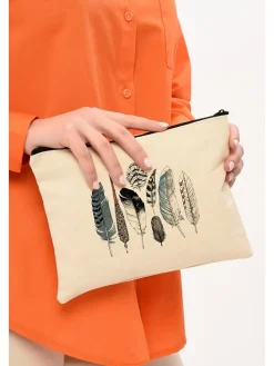 Kosmetiktasche in Beige - (B)25 x (H)18 cm