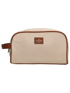 Kosmetiktasche in Beige - (B)25 x (H)15 x (T)14 cm