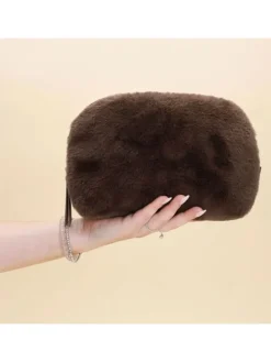 Kosmetiktasche in Braun - (B)23 x (H)16 x (T)6 cm