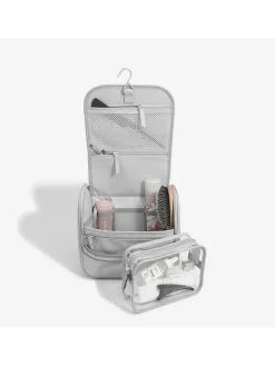 Kosmetiktasche in Grau - (B)26 x (H)25 x (T)14,5 cm