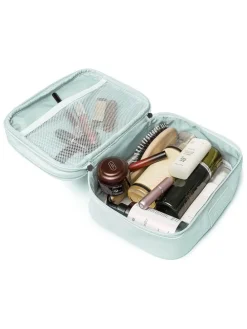Kosmetiktasche in Hellblau - (B)23,5 x (H)12,5 x (T)28,5 cm