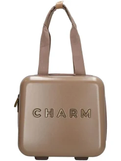 Kosmetiktasche in Hellbraun - (B)32 x (H)30 x (T)18 cm