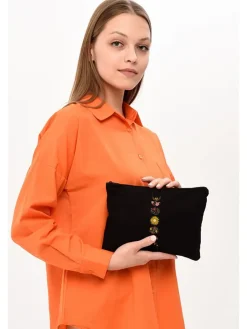 Kosmetiktasche in Schwarz - (B)25 x (H)18 cm
