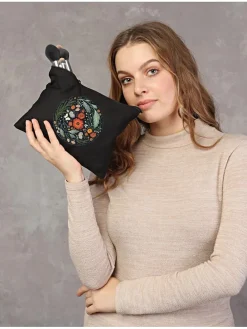 Kosmetiktasche in Schwarz - (B)25 x (H)18 cm